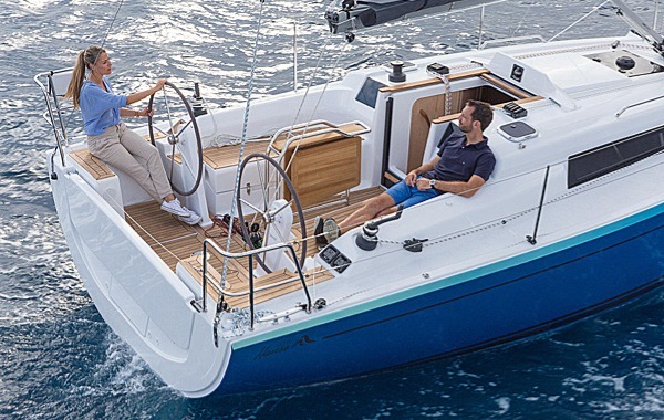 Relaxing in the cockpit on the Hanse 315